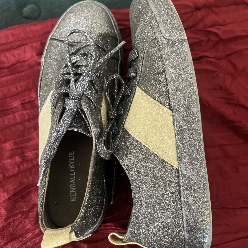 Kendall & Kylie Sparkle Sneakers - Silver and Gold